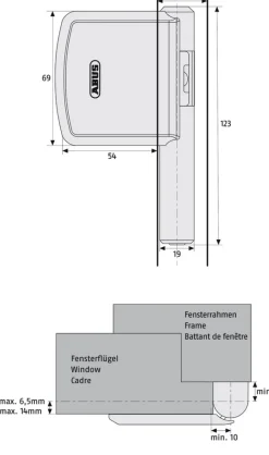Brico Abus Scharnierbeveiliging Fas101 Wit- Raambeveiliging