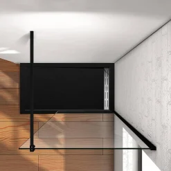 Douchewanden & Inloopdouches|Brico Aica Inloopdouche 150X200Cm Anti Kalk - Mat Zwart P15-132B