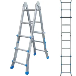 Vouwladders|Brico Aldorr Home - Multiladder Uitschuifbare Vouwladder 4X3 - 2,80M
