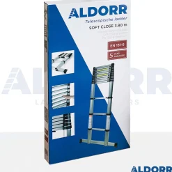 Telescopische Ladders|Brico Aldorr Home - Telescoopladder 3,80M - Met Stabilisatievoet En Soft Closing