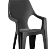 Brico Alibert Tuinstoel Dante Stapelbaar Kunsthars Grafiet 88X56X58Cm- Tuinstoelen