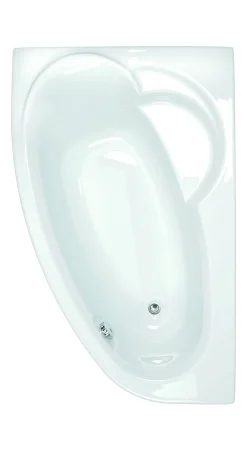 Baden|Brico Allibert Asymmetrisch Bad Zeli Rechts 175X110X53-55Cm Wit