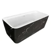 Baden|Brico Allibert Bad Kolora 170X78Cm Zwart Mat Marmer Patroon
