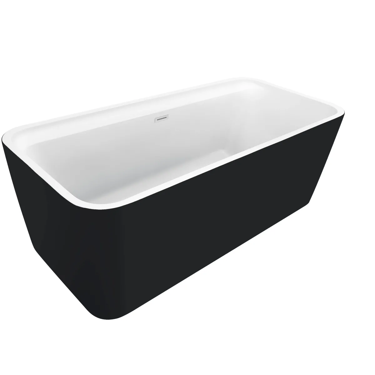 Baden|Brico Allibert Bad Kolora 170X78Cm Zwart Mat