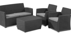 Brico Allibert Balkon Loungeset Mia Antraciet 4-Delig- Loungesets