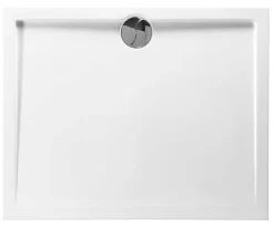 Douchebakken & Accessoires|Brico Allibert Douchebak Slim Polybeton Rechthoekig 100X80Cm Wit