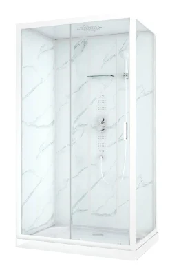 Douchecabines|Brico Allibert Douchecabine Enohr Rechthoekig 120X80Cm Wit