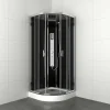 Douchecabines|Brico Allibert Douchecabine Gipsy Kwartrond 90X90Cm Zilver