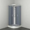 Douchecabines|Brico Allibert Douchecabine Happy Kwartrond 90X90Cm Zilver