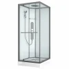 Douchecabines|Brico Allibert Douchecabine La Paz Vierkant 90X90Cm Gun Metal