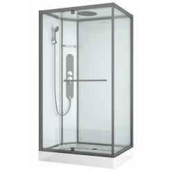 Douchecabines|Brico Allibert Douchecabine La Paz Rechthoekig 120X90Cm Gun Metal