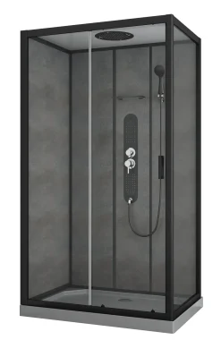 Douchecabines|Brico Allibert Douchecabine Sero Rechthoekig 120X80Cm Zwart