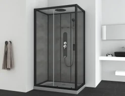 Douchecabines|Brico Allibert Douchecabine Sero Rechthoekig 120X80Cm Zwart
