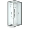 Douchecabines|Brico Allibert Douchecabine Uyuni Kwartrond 90Cm Grijs