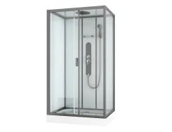 Douchecabines|Brico Allibert Douchecabine Uyuni Rechthoek 80X120Cm Grijs