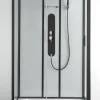 Douchecabines|Brico Allibert Douchecabine Uyuni Rechthoekig 80X120Cm Zwart