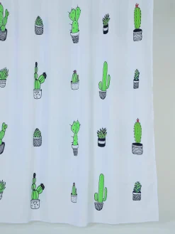 Douchegordijnen|Brico Allibert Douchegordijn Cactus Polyester 180X200Cm