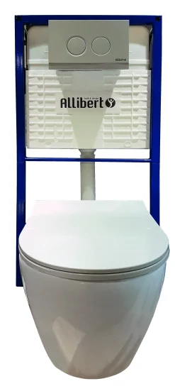 Inbouwtoiletten|Brico Allibert Inbouwreservoir Set Aston | Soft-Close Toiletzitting