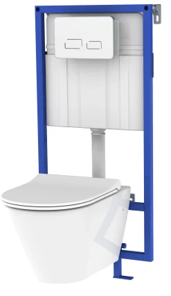 Inbouwtoiletten|Brico Allibert Inbouwreservoir Set Link | Soft-Close Toiletzitting | Bedieningspaneel Met Infrarood Herkenning Wit