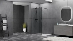Douchecabines|Brico Allibert Inloopdouche Colors Walk-In 140Cm Zwart