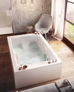 Baden|Brico Allibert Rechthoekig Bad Confindence 180X120X56-58Cm Wit