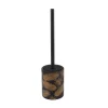 Toiletaccessoires|Brico Allibert Toiletborstel Met Houder Oural Zwart/Goud