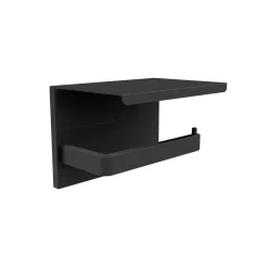 Toiletaccessoires|Brico Allibert Toiletrolhouder Loft-Game Met Plankje Zwart Mat