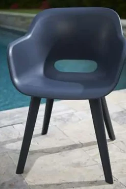 Brico Allibert Tuinstoel Akola Kuip Grafiet- Tuinstoelen