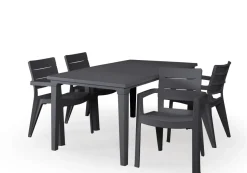 Brico Allibert Tuintafel Futura Kunststof Grafiet 165X94Cm- Tuintafels