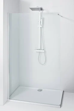 Douchewanden & Inloopdouches|Brico Allibert Vaste Wand Lago Walk In 90Cm Transparant