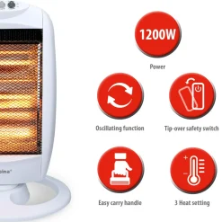 Brico Alpina Kachel Halogeen Draaibaar 1200 Watt