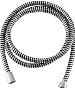 Doucheslangen|Brico Aquavive Doucheslang Pvc 200Cm Chroom-Zwart
