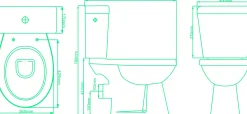 Duoblok Toiletten|Brico Aquavive Duoblok Toilet Ippari I Pk Aansluiting I Soft-Close Toiletzitting Wit
