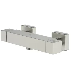 Douchekranen|Brico Aquavive Eco Thermostatische Douchekraan Lena Geborsteld Staal 15Cm