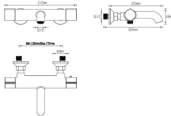 Badkranen|Brico Aquavive Eco Thermostatische Badkraan Sele Chroom