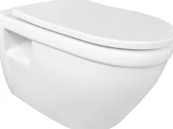 Wandclosetten|Brico Aquavive Hangtoilet Foglia Wit | Soft-Close & Quick Release Toiletzitting | Randloos Toiletpot