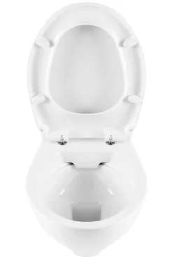 Wandclosetten|Brico Aquavive Hangtoilet Lanico Wit | Soft-Close Toiletzitting | Randloos Toiletpot