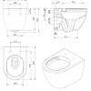 Wandclosetten|Brico Aquavive Hangtoilet Mazaro Mat Zwart | Soft-Close Toiletzitting | Randloos Toiletpot