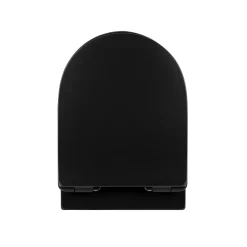 Wandclosetten|Brico Aquavive Hangtoilet Mazaro Mat Zwart | Soft-Close Toiletzitting | Randloos Toiletpot