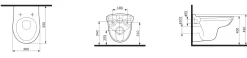 Wandclosetten|Brico Aquavive Hangtoilet Simeto Wit | Soft-Close Toiletzitting | Randloos Toiletpot
