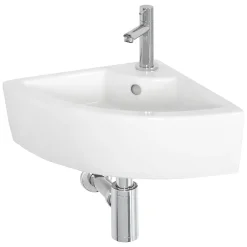 Toiletfonteinen|Brico Aquavive Hoekfonteinset Midou Keramiek Wit 32,5Cm
