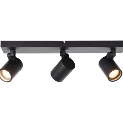 Badkamerverlichting|Brico Aquavive Plafondspot Irminio Bar Zwart 3Xgu10 5W