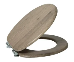 Wc-Brillen|Brico Aquavive Toiletzitting Mdf Donker Eik