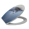 Wc-Brillen|Brico Aquazuro Toiletzitting 3D Kat Duroplast Blauw