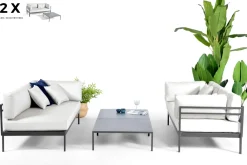 Brico Arcane Bank Tango 160X80X71Cm + Salontafel 80X80X25Cm- Loungesets