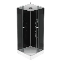 Douchecabines|Brico Aurlane Douchecabine Black 2 Vierkant 90X90Cm