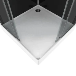 Douchecabines|Brico Aurlane Douchecabine Black 2 Vierkant 90X90Cm