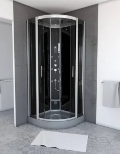 Douchecabines|Brico Aurlane Douchecabine Hammam Dark Night 95X95X215Cm