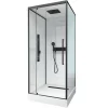 Douchecabines|Brico Aurlane Douchecabine Indus2 90X90X215Cm Vierkant Zwart/Wit