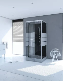 Douchecabines|Brico Aurlane Douchecabine Study Chroom 90X90X219-230Cm